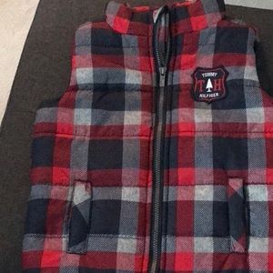 Tommy Hilfiger Plaid Vest size 18 months. Polyester.  Excellent used like new
